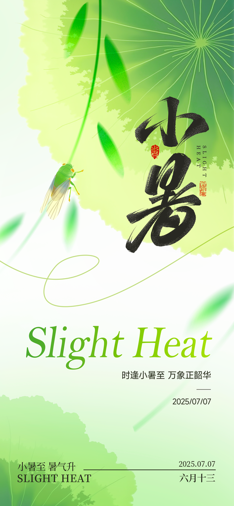 小暑二十四节气海报