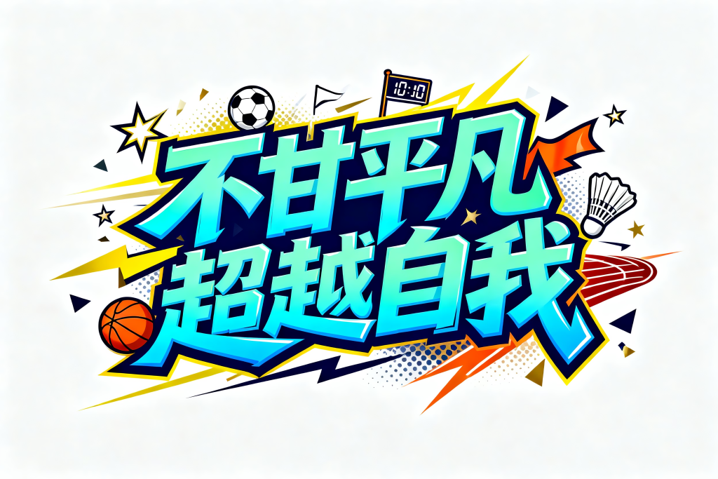 不甘平凡超越自我国际奥林匹克日艺术字字体