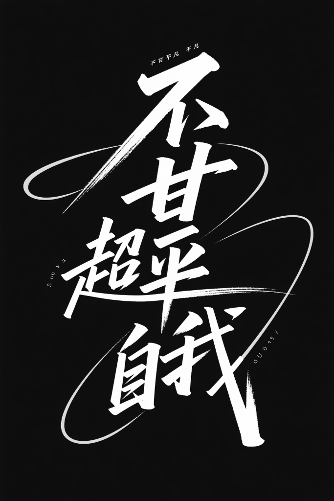 不甘平凡超越自我国际奥林匹克日字体艺术字
