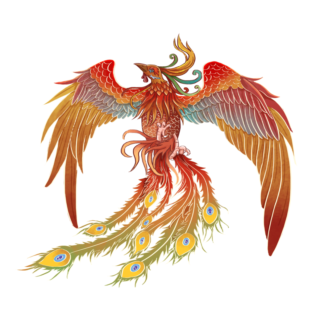 上古祥瑞凤凰免抠图免抠元素插画