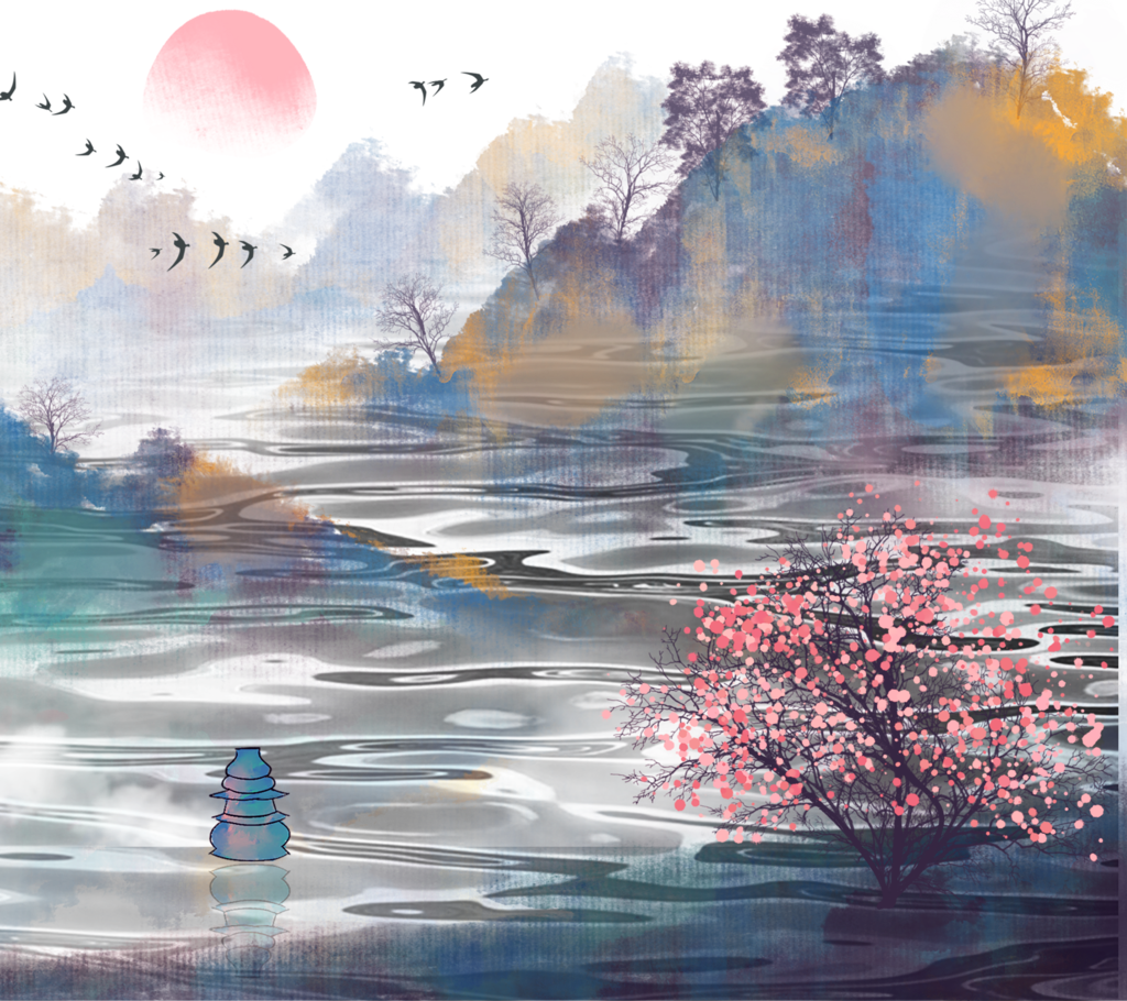 古风山水风景画装饰画