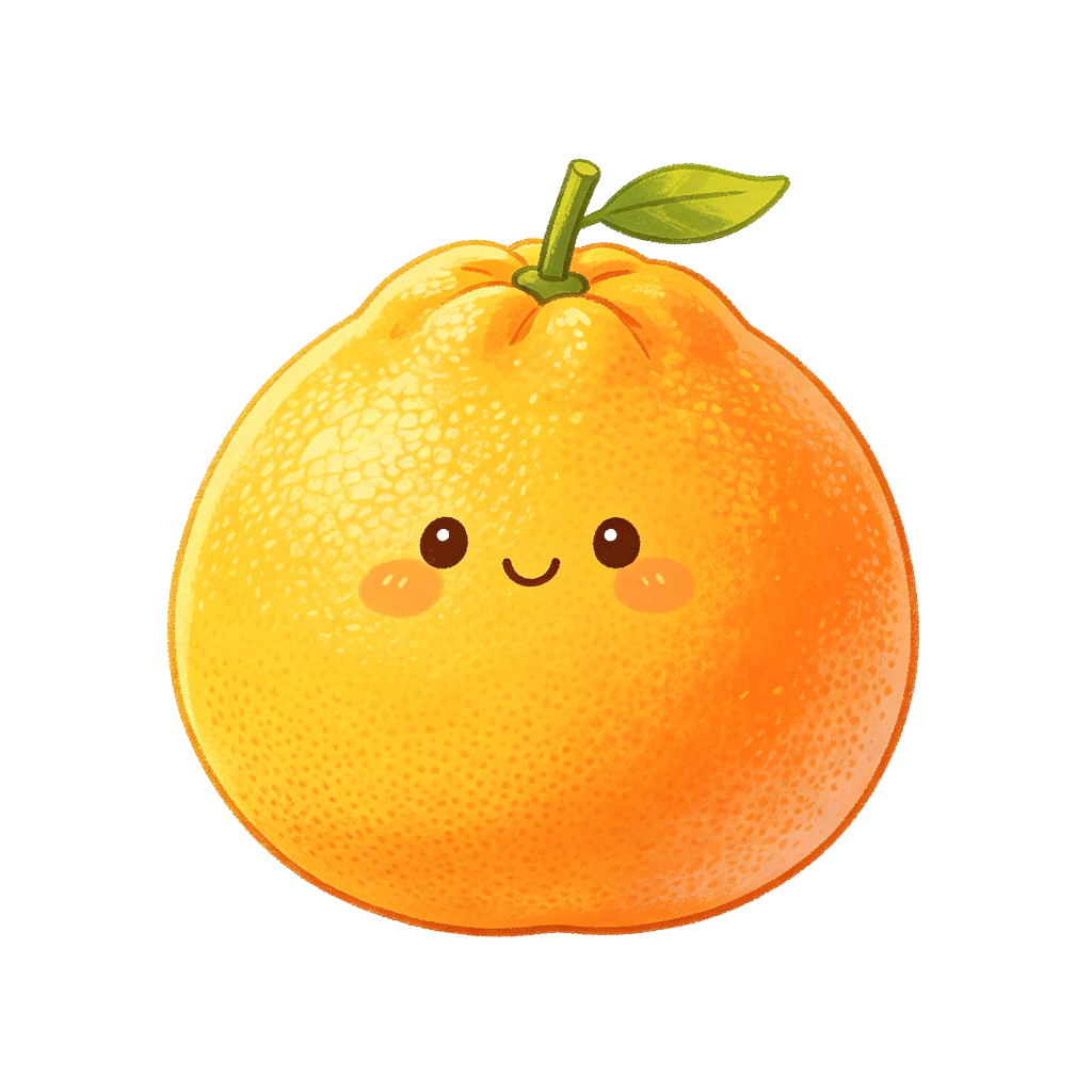 卡通柚子插画