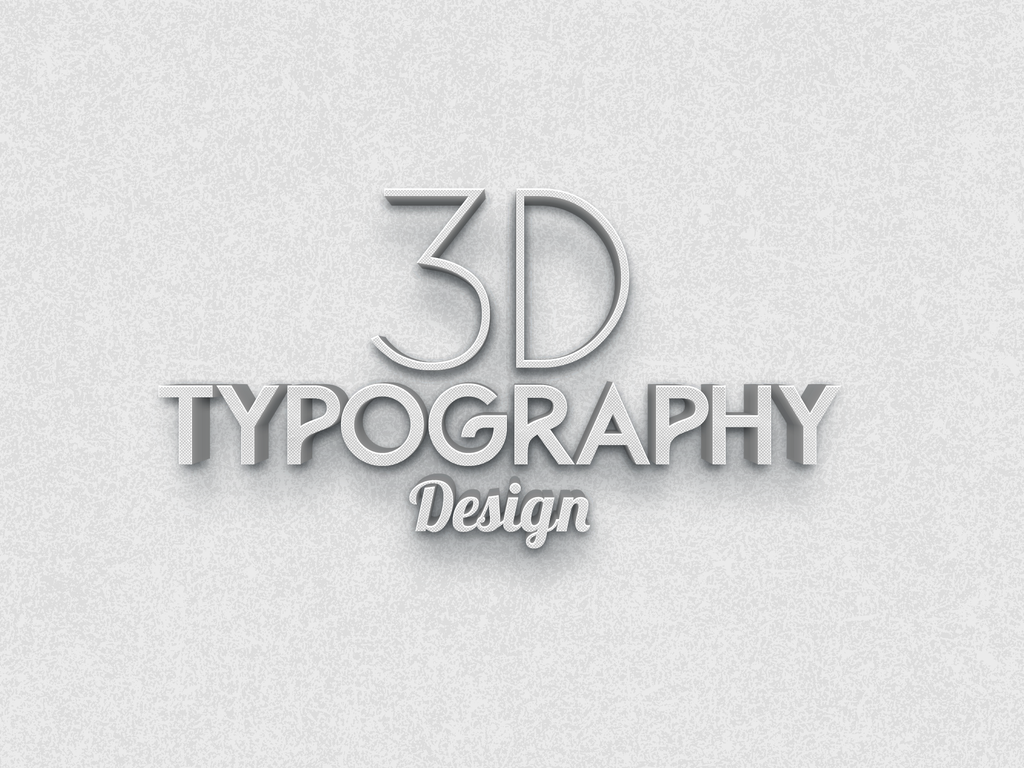 3D立体字体效果样机