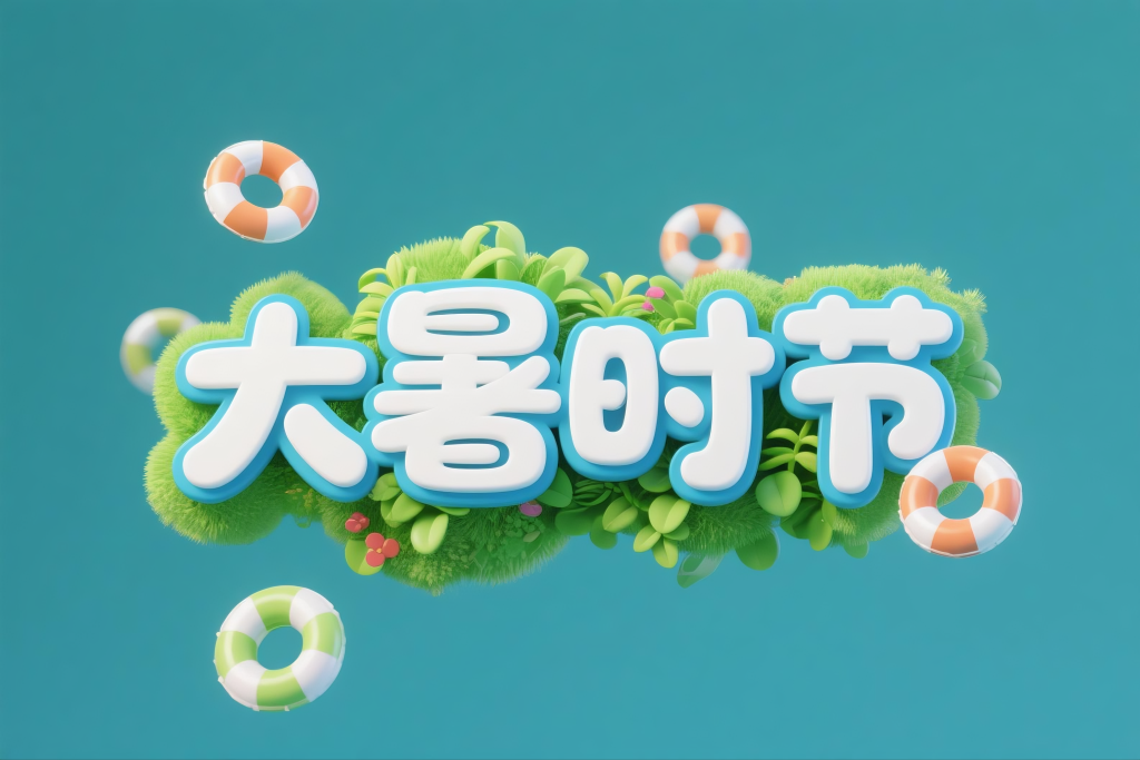 大暑节气字体设计艺术字