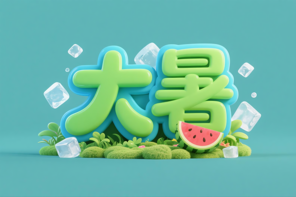 大暑节气字体设计艺术字