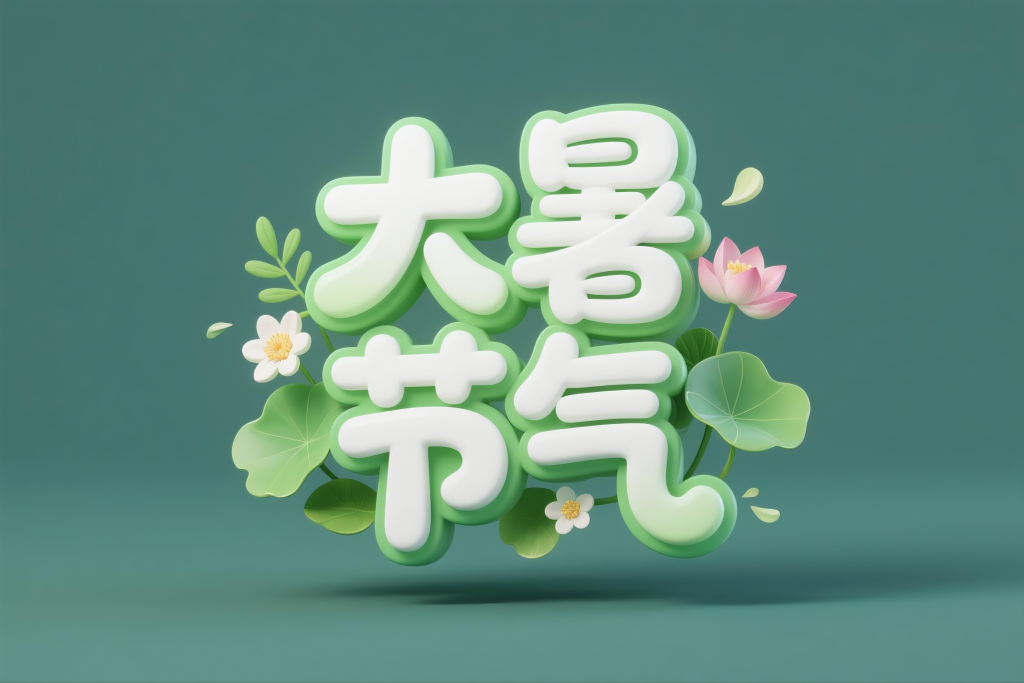 大暑节气字体设计艺术字