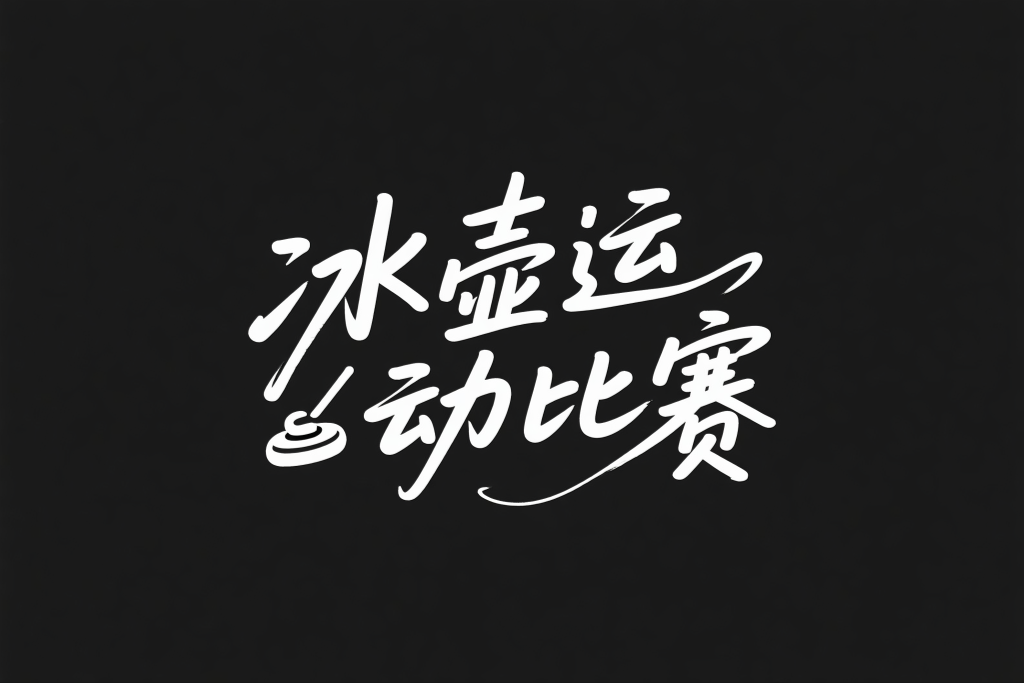冰壶运动比赛国际冰壶日字体设计艺术字