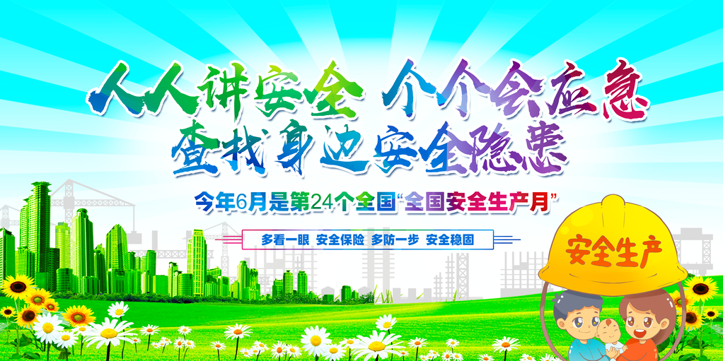 安全生产月展板设计模版