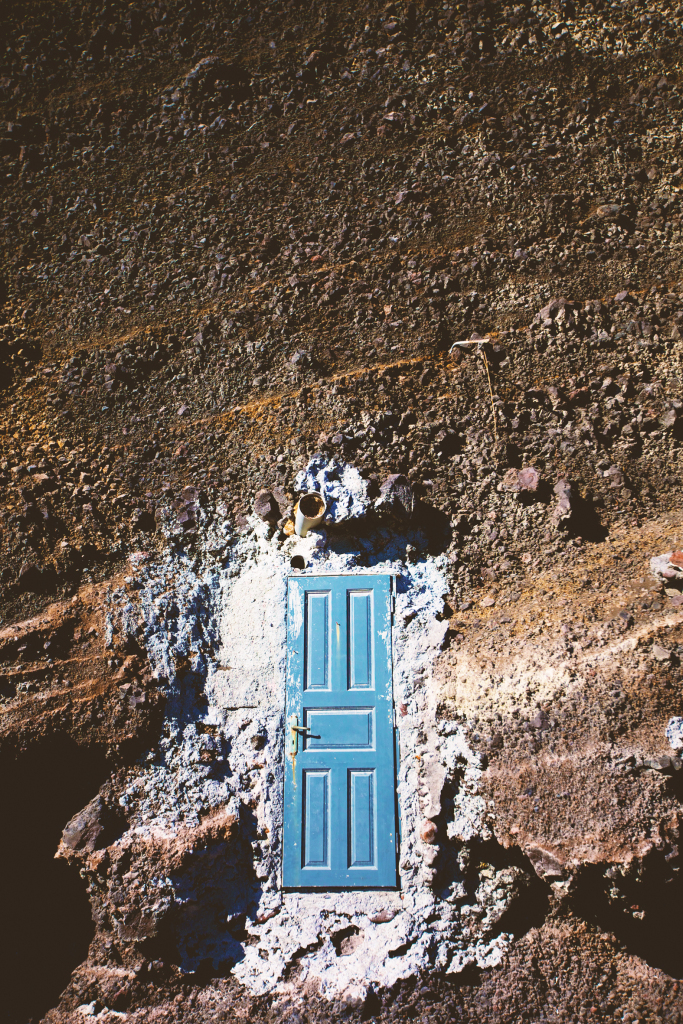 圣托里尼美丽风景画图片