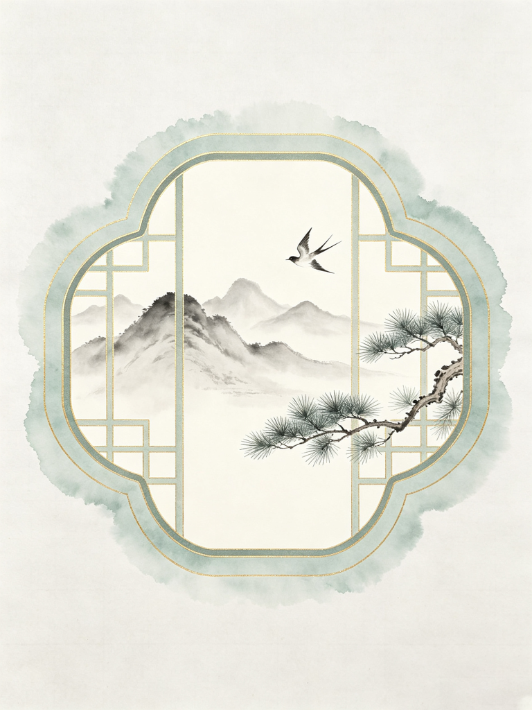 清新中式背景
