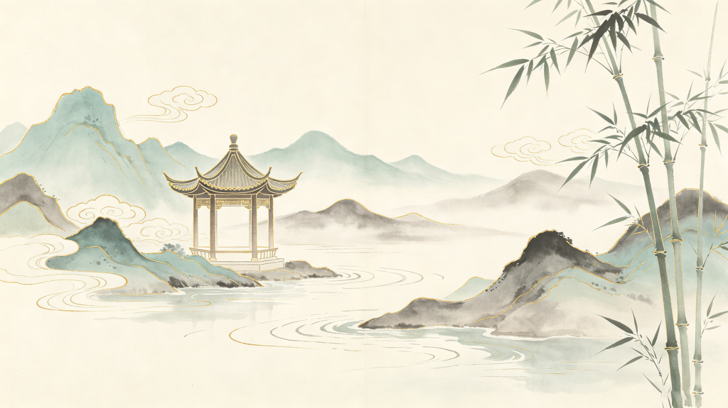 清新古朴中式背景
