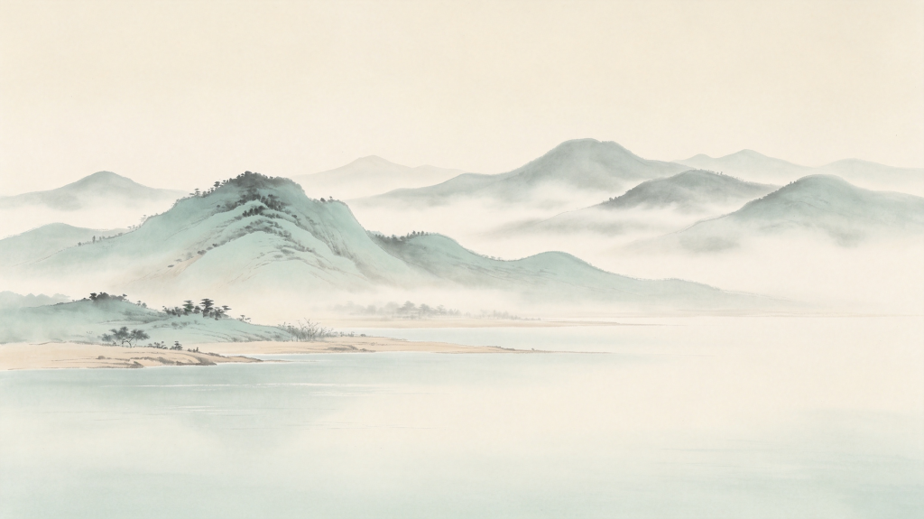 清新大气山脉背景