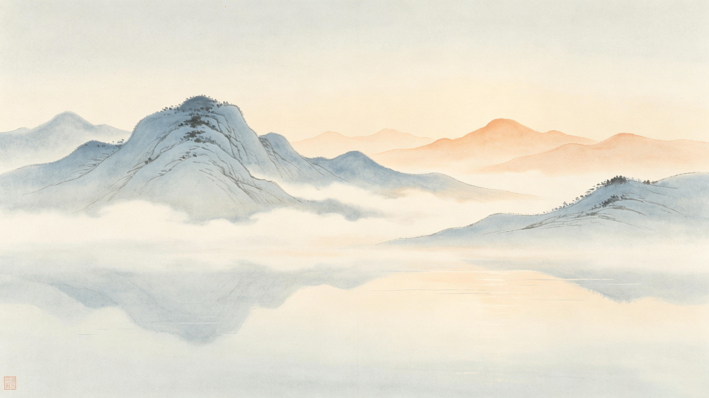 清新大气山脉背景