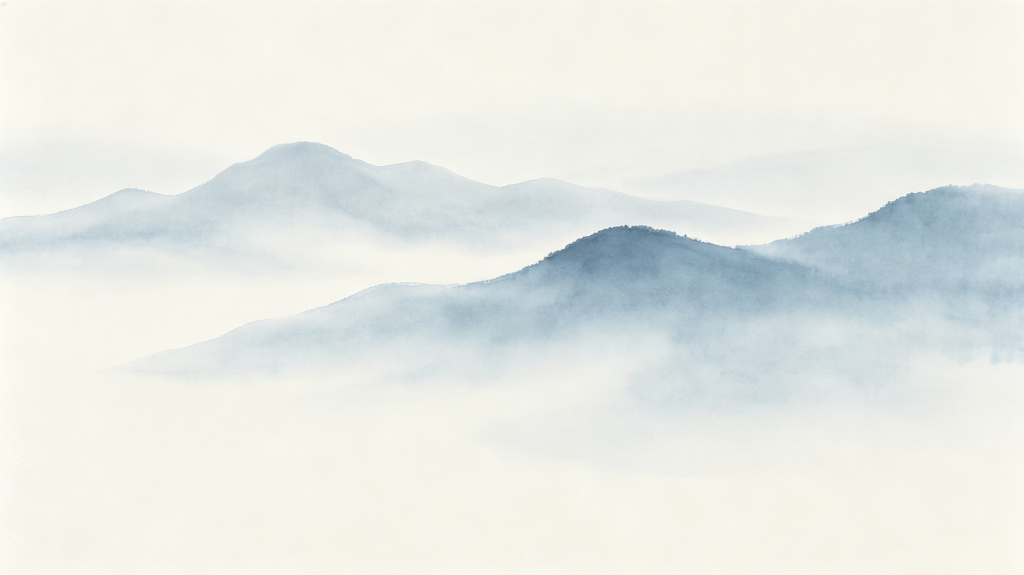 大气清新中式山脉背景
