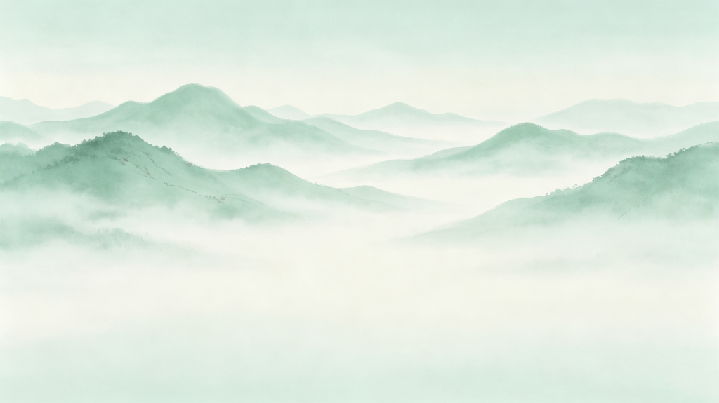 大气清新中式山脉背景