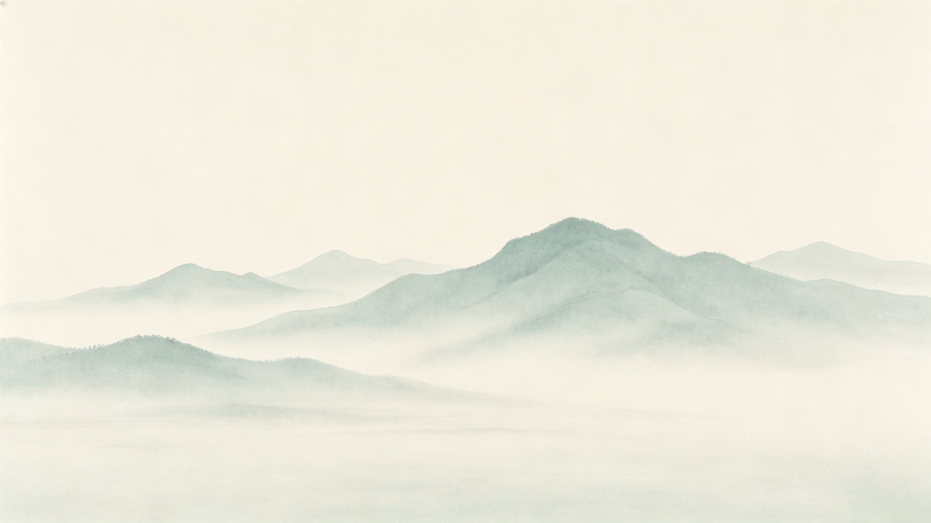 大气清新中式山脉背景