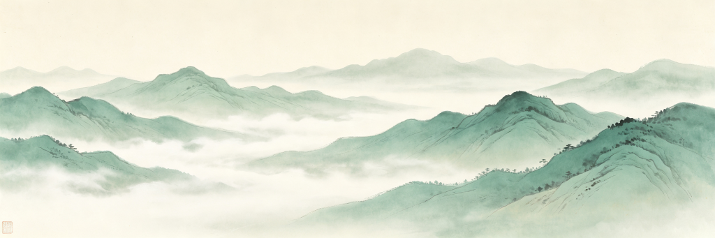 清新大气山脉背景