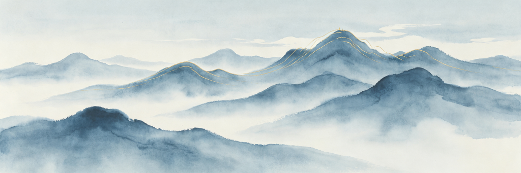 古朴典雅中式山脉背景