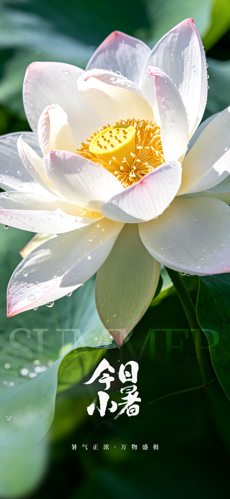 小暑节气简约海报