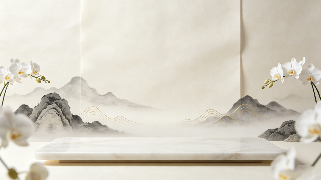 古朴典雅中式展台背景