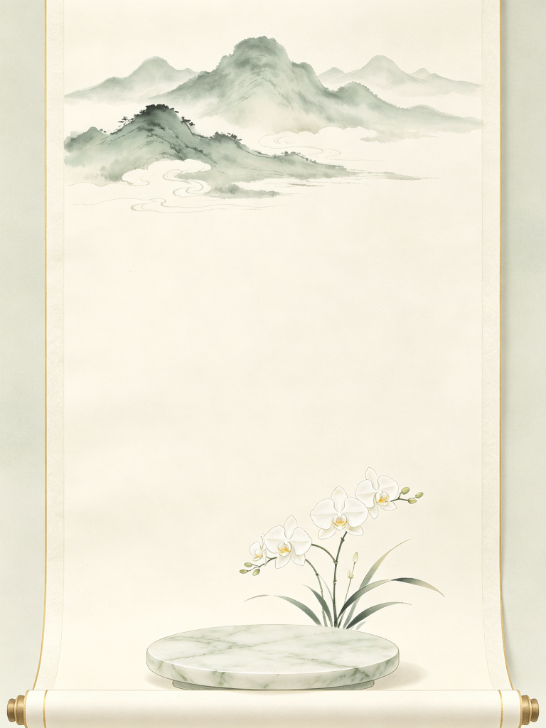 清新典雅中式卷轴