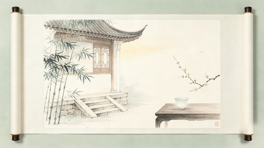 典雅清新中式背景