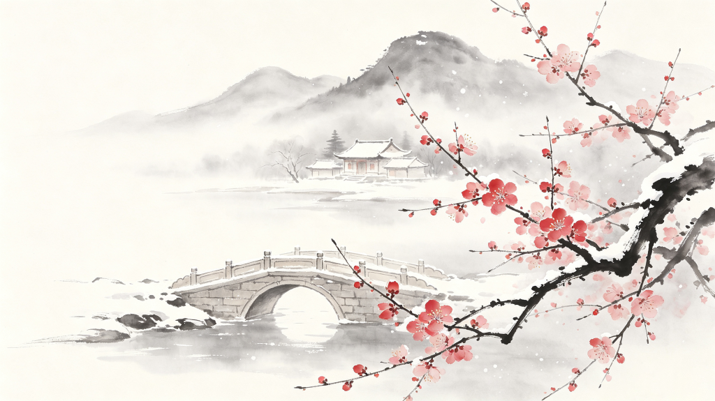 古朴典雅中式花卉背景