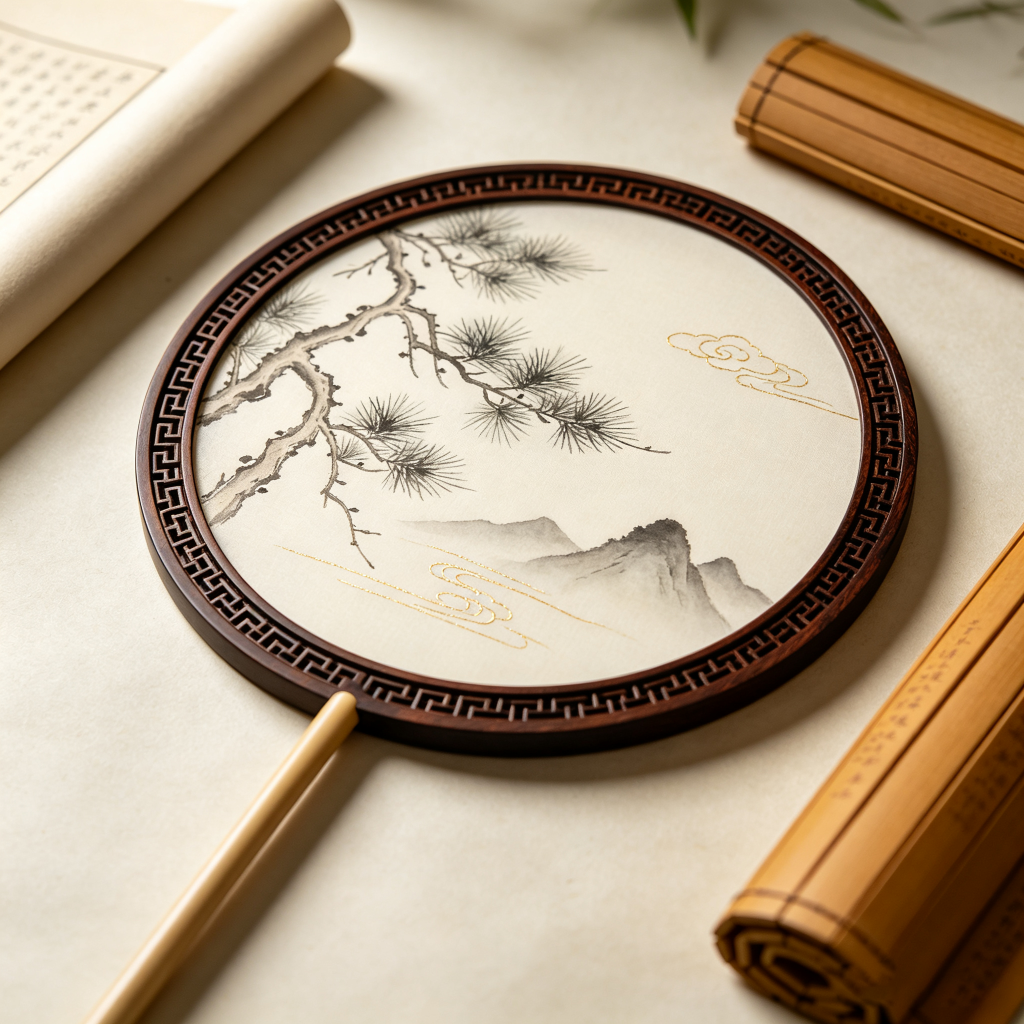 典雅清新新中式扇子