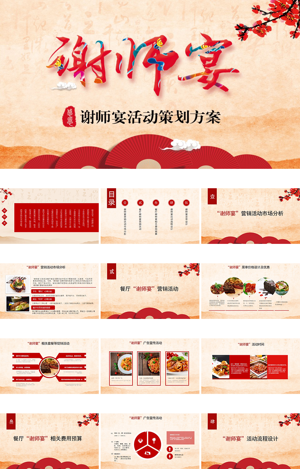 毕业季谢师宴PPT