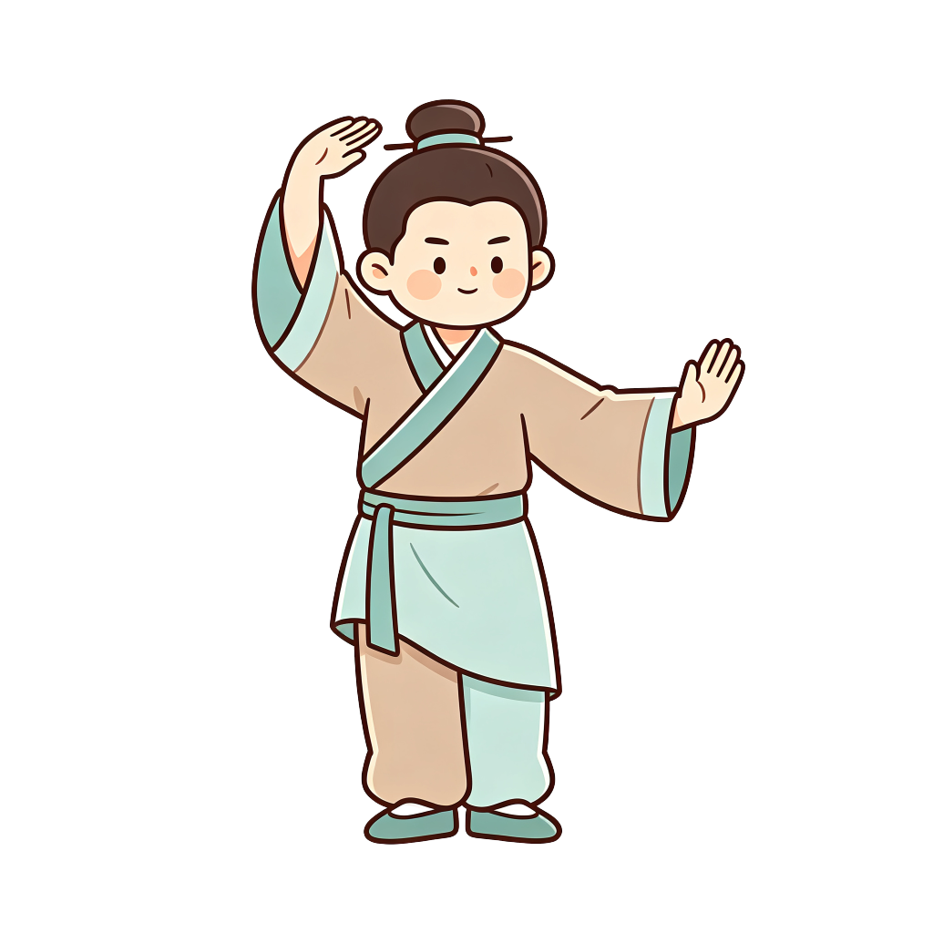 八段锦人物插画