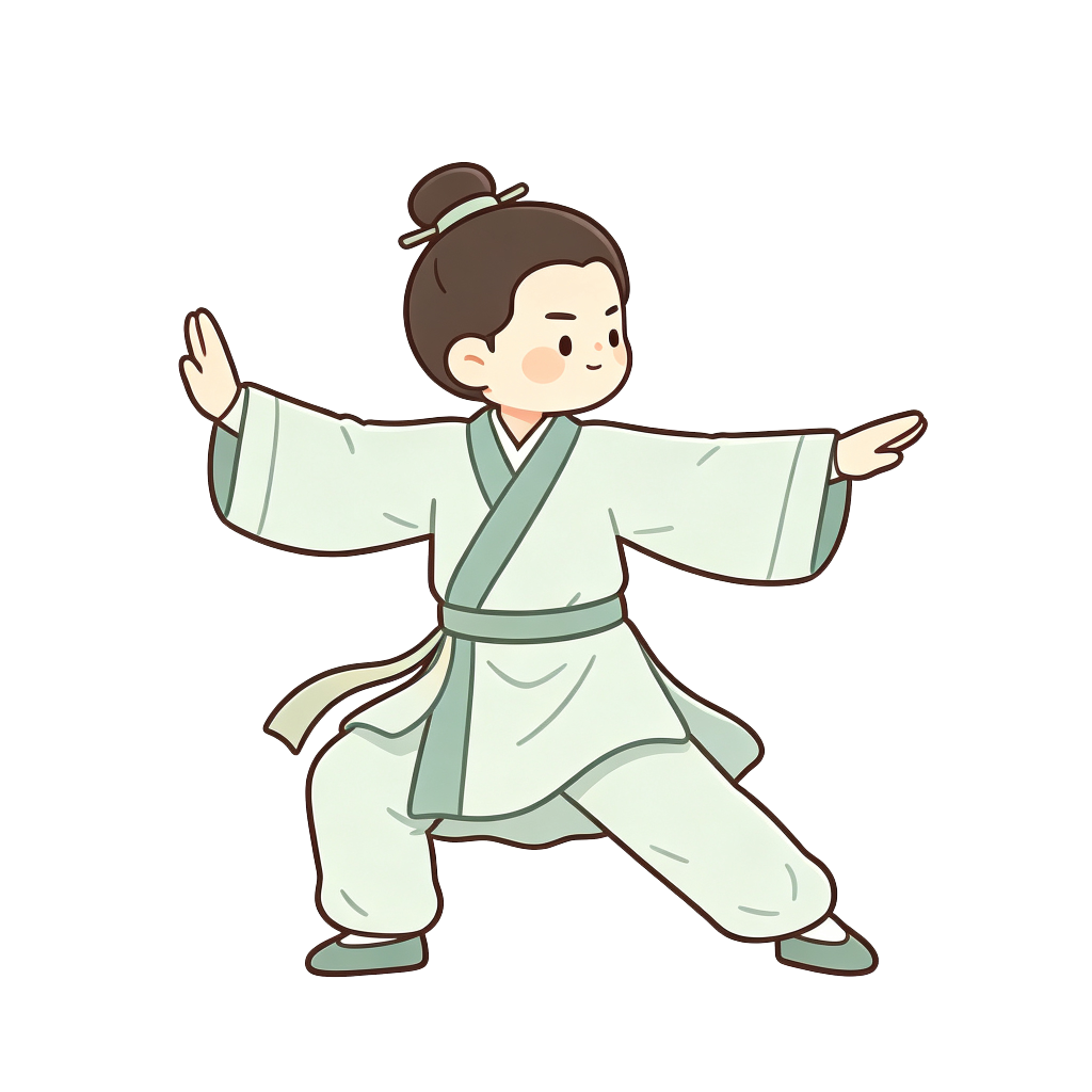 八段锦人物插画