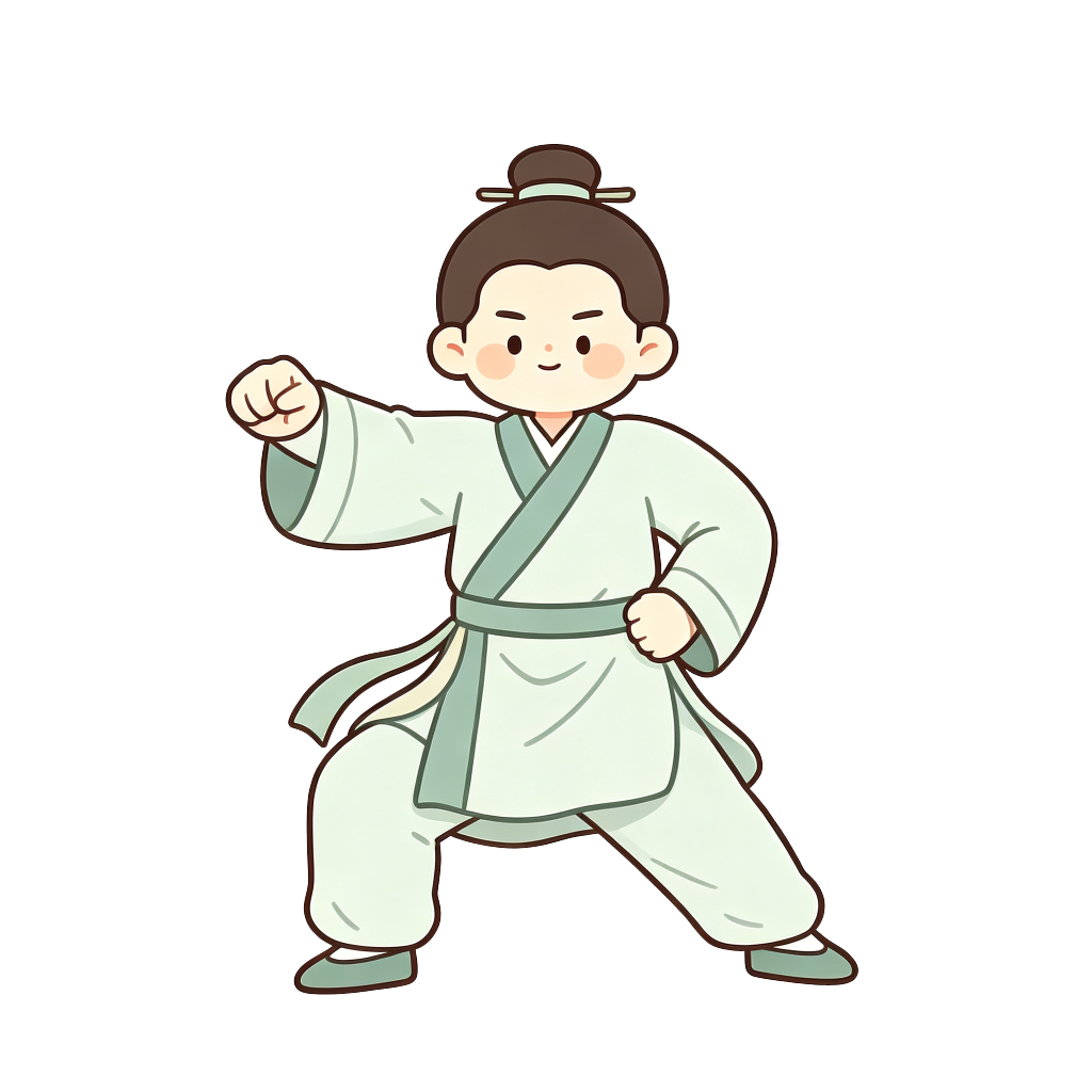 八段锦人物插画