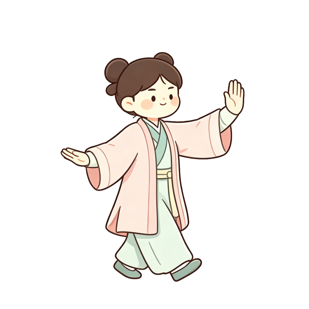 古风太极人物插画