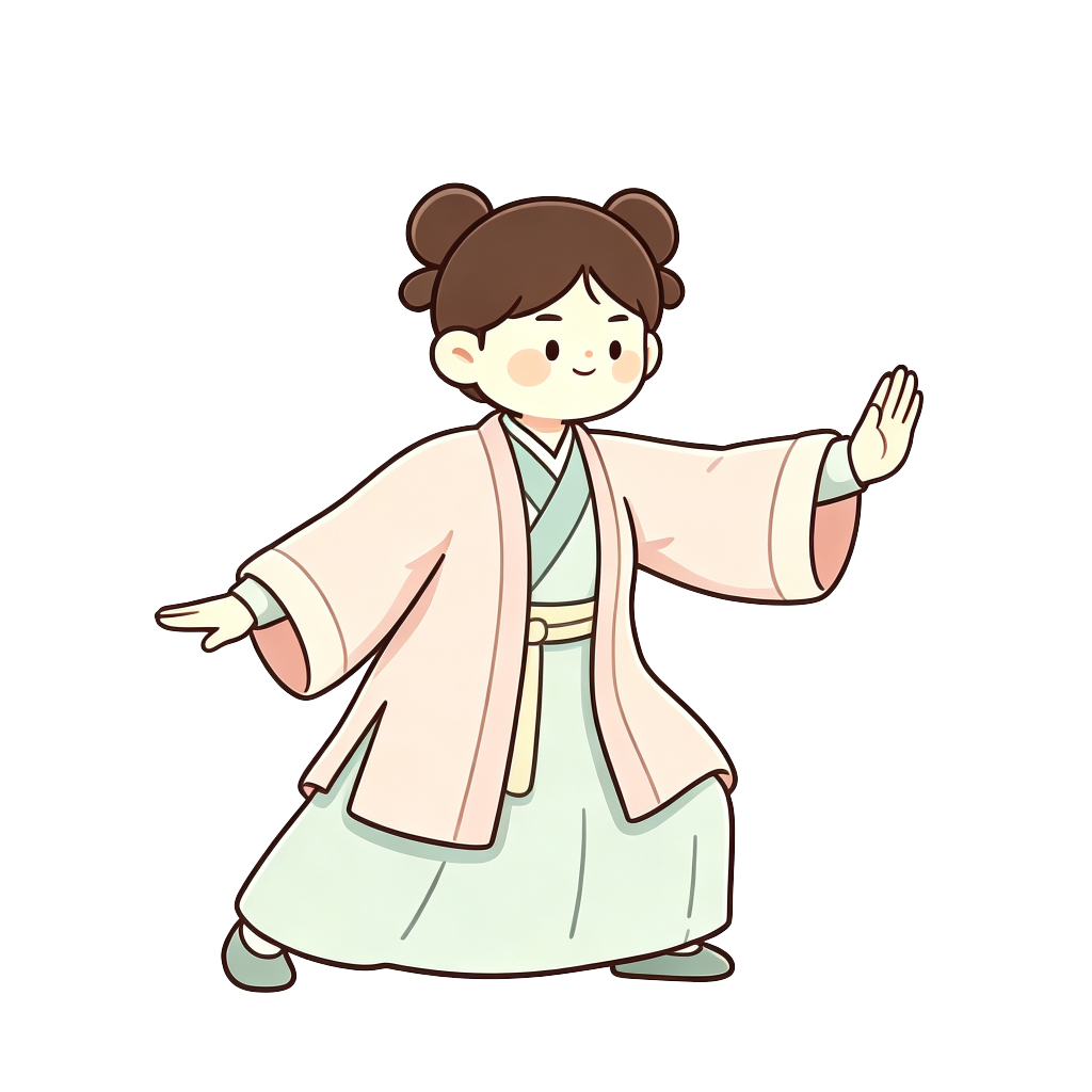 古风太极人物插画