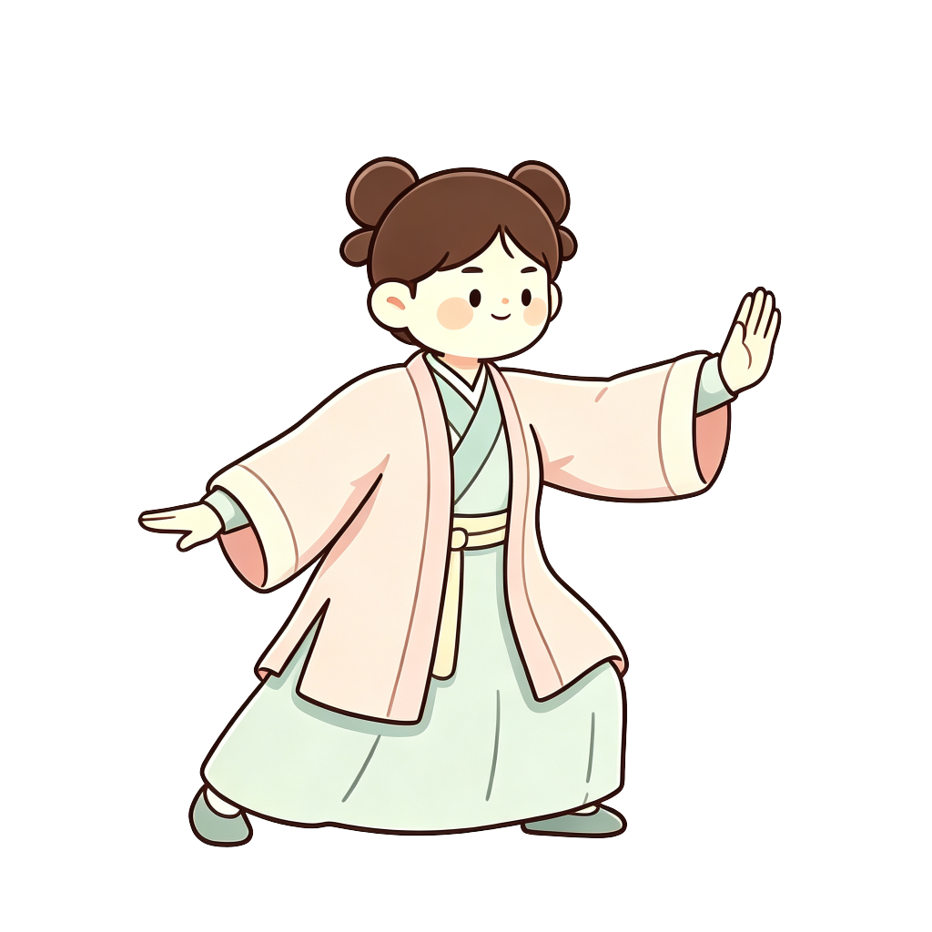 古风太极人物插画
