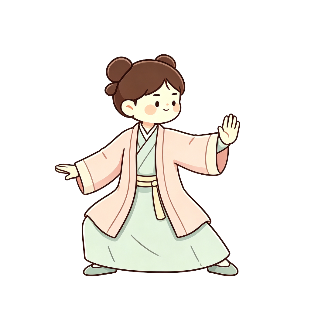古风太极人物插画