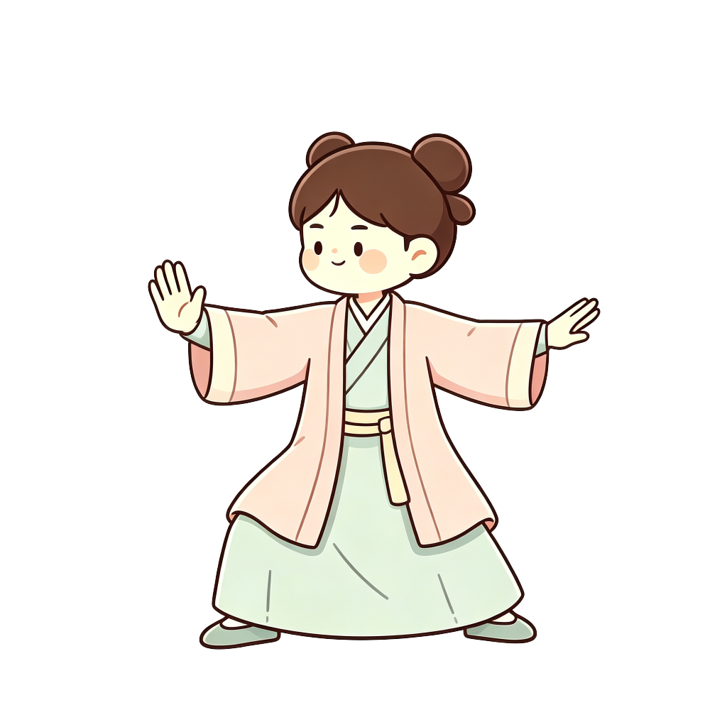 古风太极人物插画