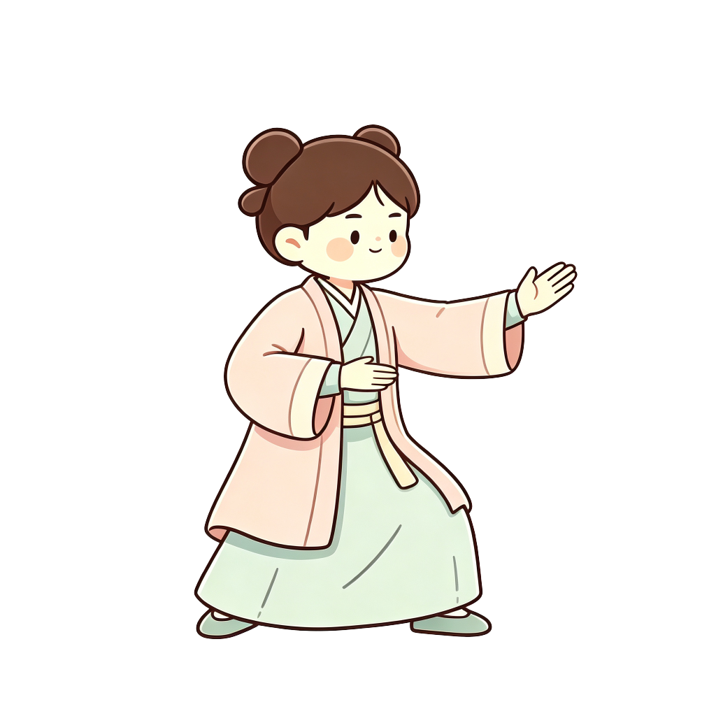 古风太极人物插画