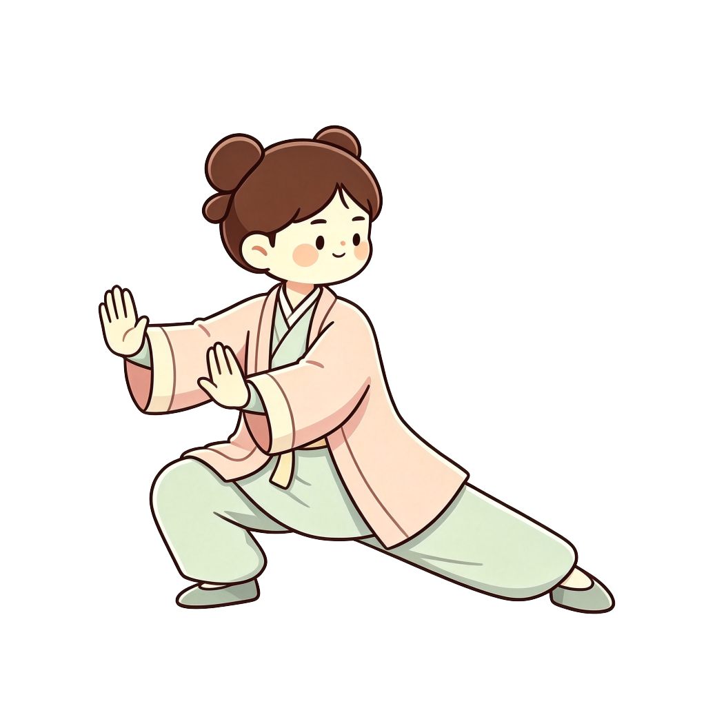 汉服太极女孩插画
