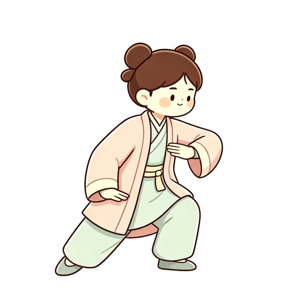 汉服太极女孩插画