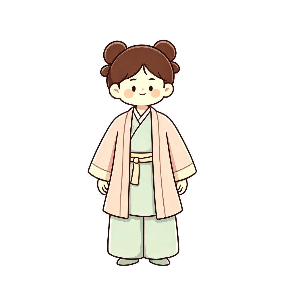 汉服太极女孩插画