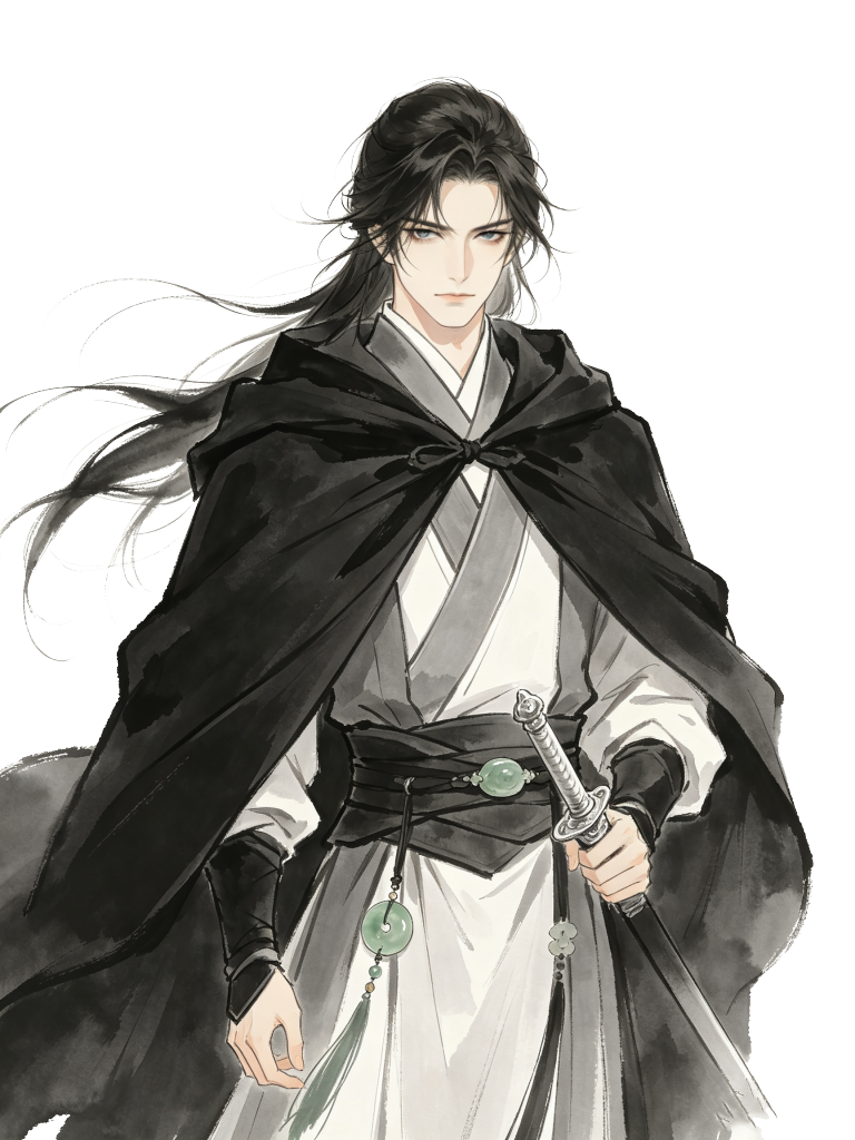 古风美男子人物插画素材