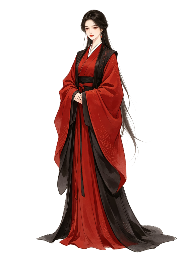 古风美女人物插画素材