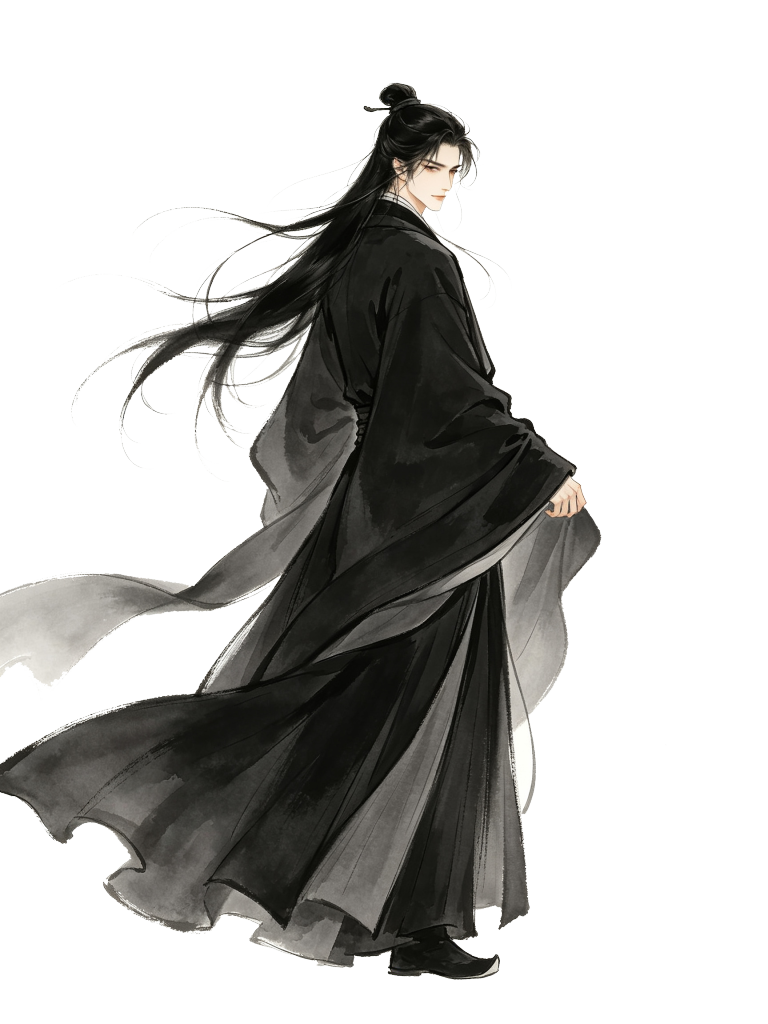 古风美男子人物插画素材