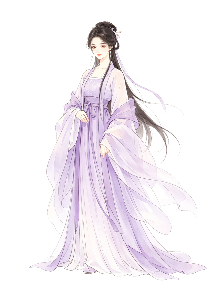 古风美女人物插画素材