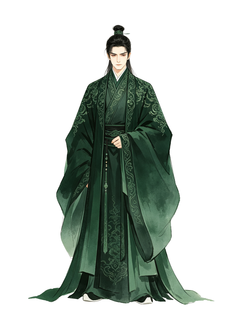 古风美男子人物插画素材