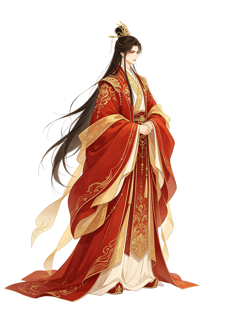 古风美男子人物插画素材