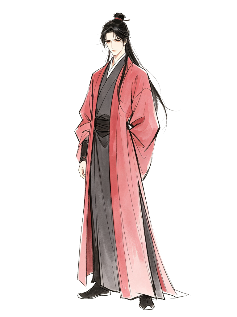 古风美男子人物插画素材