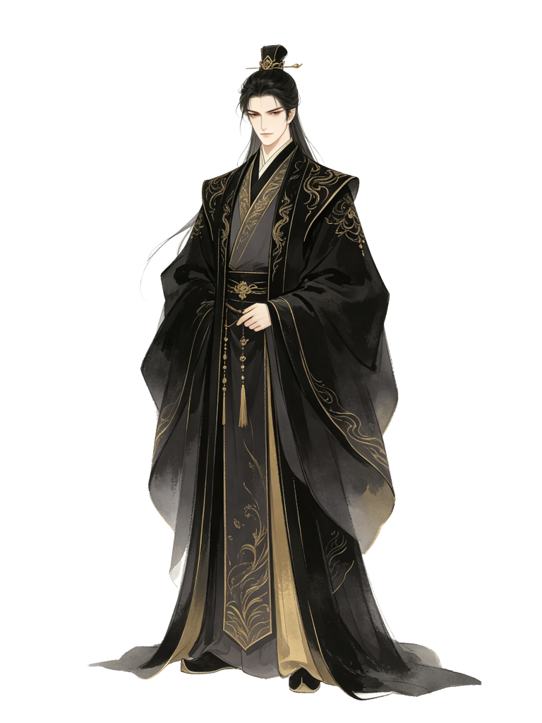 古风美男子人物插画素材