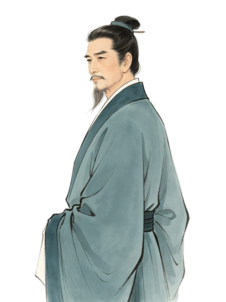 古风中医老中医忠臣人物插画